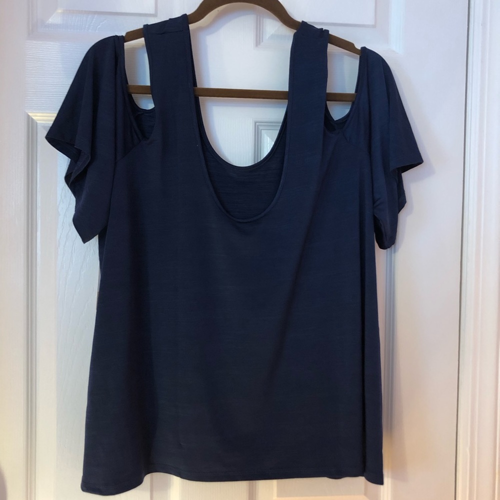 Rachel Roy- plus sized navy top